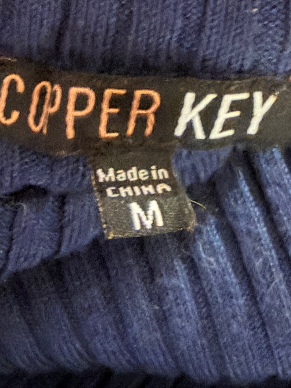 Copper Key Navy Ribbed Sweater - Picture 5 of 6